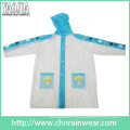 Revêtement en PVC Imperméable Cartoon Design Manteau de pluie pour les enfants de l&#39;école